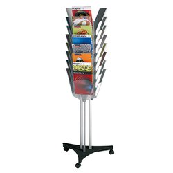 Paperflow PM024TT.01 Prospekthalter 24Fächer grau 