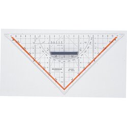 RUMOLD 1054 Zeichendreieck 25cm Acrylglas transparent