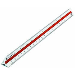 RUMOLD 160/2/30 Dreikantmaßstab Berufsschule 2 30cm Kunststoff weiß