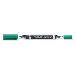 STAEDTLER® 348-5 Permanentmarker Lumocolor duo 0,6mm/1,5mm grün