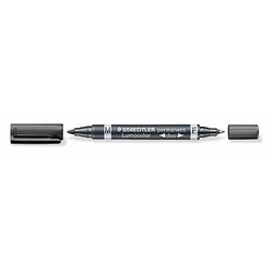 STAEDTLER® 348-9 Permanentmarker Lumocolor duo 0,6mm/1,5mm schwarz