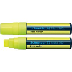 Schneider 126005 Kreidemarker Maxx 260 Keilspitze 5+15mm gelb
