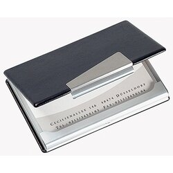 SIGEL VZ131 Visitenkartenetui 20Karten 90x58mm Alu/Lederoptik