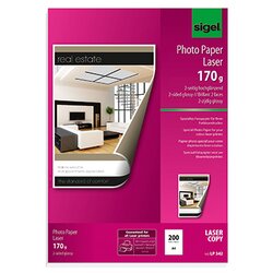 SIGEL LP342 Fotopapier DIN A4 170g weiß 200 Bl./Pack.