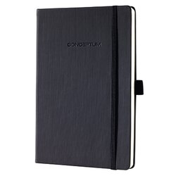 SIGEL CO120 Notizbuch Conceptum ca. DIN A5 blanko 97Blatt schwarz