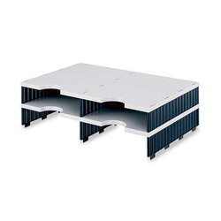 styro 268-1202.98 Aufbaueinheit styrodoc duo 4Fächer gr/sw
