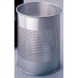DURABLE 331023 Papierkorb METALL 15l rund silber