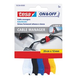 tesa® 55236-00000 Kabelbinder On & Off Cable Manager 5 St./Pack.