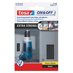 tesa® 55228-00000-02 Klettstreifen On & Off sw 2St 