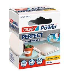tesa® 56343-00035 Gewebeband extra Power Perfect 38mmx2,75m weiß