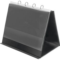 Veloflex 4132280 Tischflipchart DIN A3 quer 4Ringe 10Hüllen schwarz