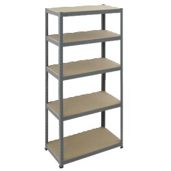 pro-bau-tec 10074 Schwerlastregal 180x90x45cm 5Böden 265kg