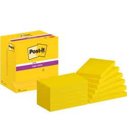 Post-it® 655-S Haftnotiz Super Sticky Notes 127x76mm ge 12x90Bl