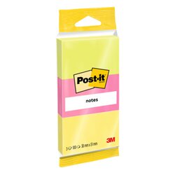 Post-it® 6812 Haftnotiz Notes neon  38x51mm sort