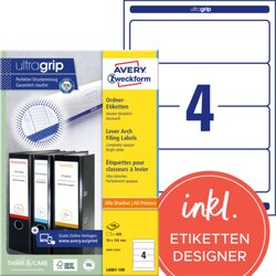 Avery Zweckform L6061-100 Ordneretikett weiß 400 St./Pack.