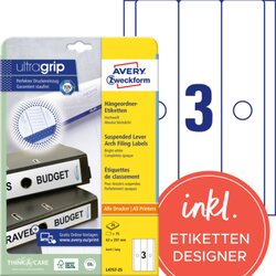 Avery Zweckform L4757-25 Ordneretikett 63x297mm ws 75 St./Pack.