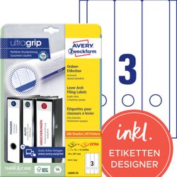 Avery Zweckform L6059-25 Ordneretikett 59x297mm ws 90 St./Pack.