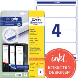 Avery Zweckform L4761-25 Ordneretikett 61x192mm ws 120 St./Pack.