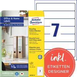 Avery Zweckform LR4760-10 Ordneretikett RC 38x192mm ws 70St