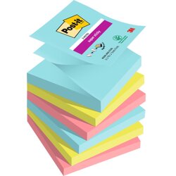 Post-it® R330-6SS-COS Haftnotiz Super Sticky Z-Notes 76x76mm sort