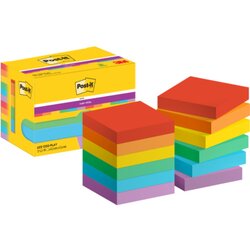 Post-it® 622-12SS-PLAY Haftnotiz Super Sticky  47,6x47,6mm sort 12St