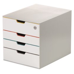 DURABLE 762627 Schübebox VARICOLOR MIX 4 MIX 4 SAFE 4Schübe gr/fb