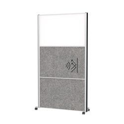 MAUL 9603195 Stellwandsystem MAULconnecto 2xAkustik d.gr 1xWB Mobil
