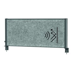 MAUL 9761289 Tisch-Trennwand MAULconnecto Uplight 120x50cm Ak d.gr/an
