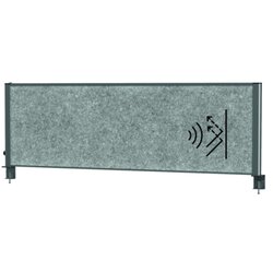 MAUL 9761689 Tisch-Trennwand MAULconnecto Uplight 160x50cm Ak d.gr/an