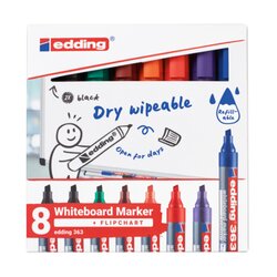 edding 4-363-8-S2999 Whiteboardmarker 1-5mm sort. 8St.