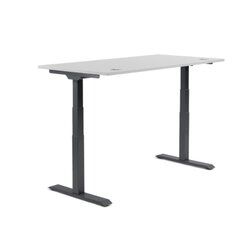 Neutralware 810061781 Schreibtisch 1800x605-1255x800 lichtgrau Gestell sw
