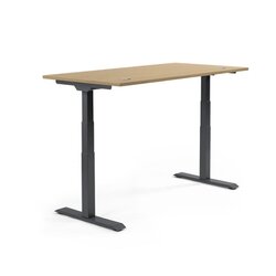 Neutralware 810061771 Schreibtisch 1800x605-1255x800 Eiche hell Gestell sw