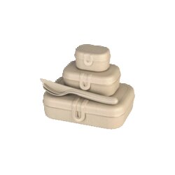 Koziol 7168700 Lunchbox/Besteckset PASCAL READY sand