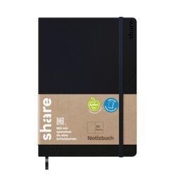 share Y-07-10-02 Journal A5 blanko schwarz 