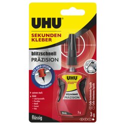 UHU® 34340 Sekundenkleber blitzschnell PRÄZISION 3g