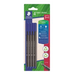 STAEDTLER® 334 R-3BK4 Fineliner triplus 334 4St bl 