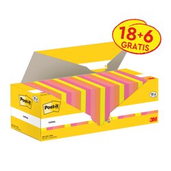 Post-it® 654-COL-VP24 Haftnotiz Notes  76x76mm sort 24St