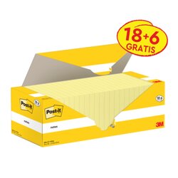 Post-it® 655-CY-VP24 Haftnotiz Notes  127x76mm sort 24x100Bl