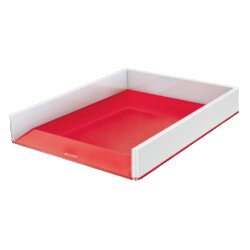 Leitz 53611026 Briefkorb WOW DIN A4 PS weiß/rot
