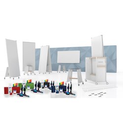 magnetoplan® 12412492 Whiteboard-Bundle Large 