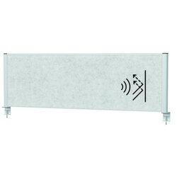MAUL 9752695 Tisch-Trennwand MAULconnecto 160x50cm Akustik h.gr/si