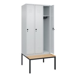 C+P 080050730S10009 Spind Classic PLUS 3Abt 2120x900x815 lgr/lgr