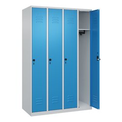 C+P Kleiderspind Classic PLUS mit Sockel 1.200 x 1.850 x 500 mm (B x H x T) lichtgrau