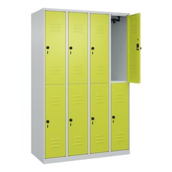 C+P 08030040S10009 Spind Classic PLUS doppelt 4Abt 1850x1200x500 lgr/cgn