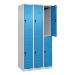 C+P 08030030S10004 Spind Classic PLUS doppelt 3Abt 1850x900x500 lgr/lbl