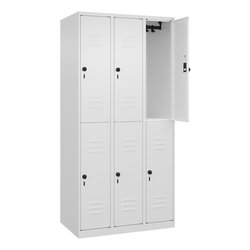 C+P 08030030S10012 Spind Classic PLUS doppelt 3Abt 1850x900x500 ws/ws