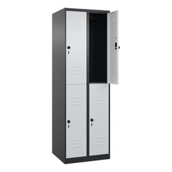C+P 08030020S10064 Spind Classic PLUS doppelt 2Abt 1850x600x500 sgr/lgr