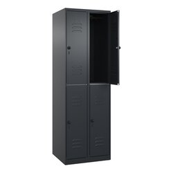 C+P 08030020S10065 Spind Classic PLUS doppelt 2Abt 1850x600x500 sgr/sgr