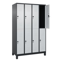 C+P 08031040S10060 Spind Classic PLUS doppelt 4Abt 1950x1200x500 sgr/lgr