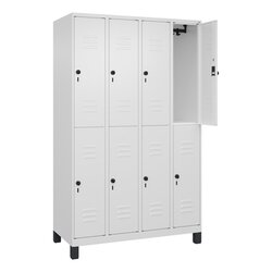 C+P 08031040S10014 Spind Classic PLUS doppelt 4Abt 1950x1200x500 ws/ws